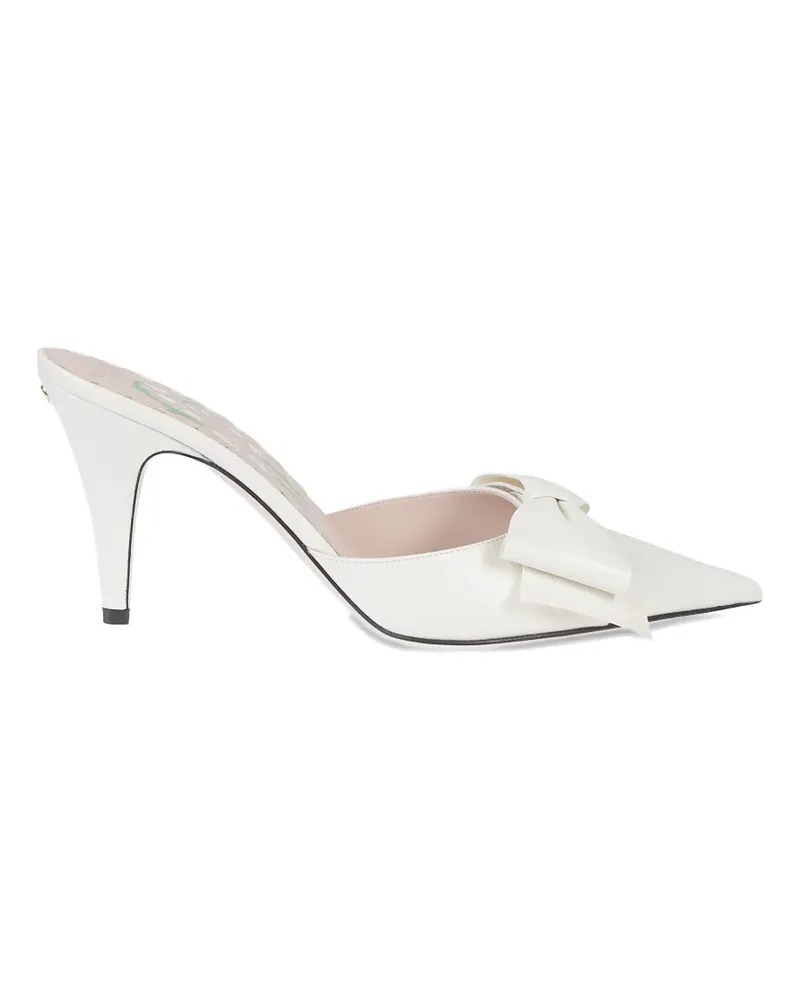 Valentino Garavani bow detail heeled mules - Weiß Weiß