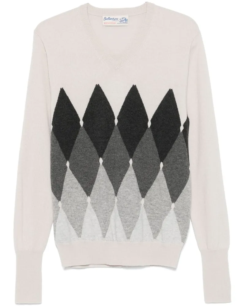 Ballantyne Pullover mit Rautenmuster - Nude Nude