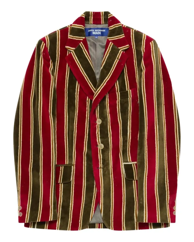 Junya Watanabe striped v-neck jacket - Rot Rot