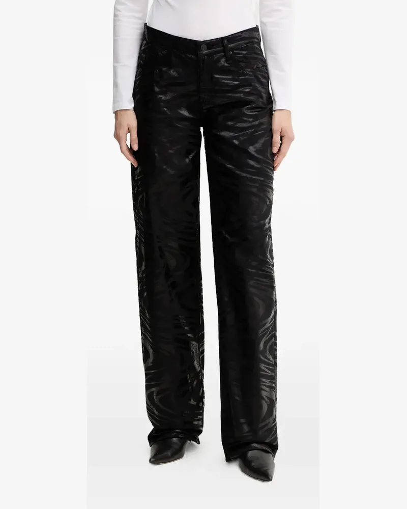 Armani Exchange zebra-pattern jeans - Schwarz Schwarz