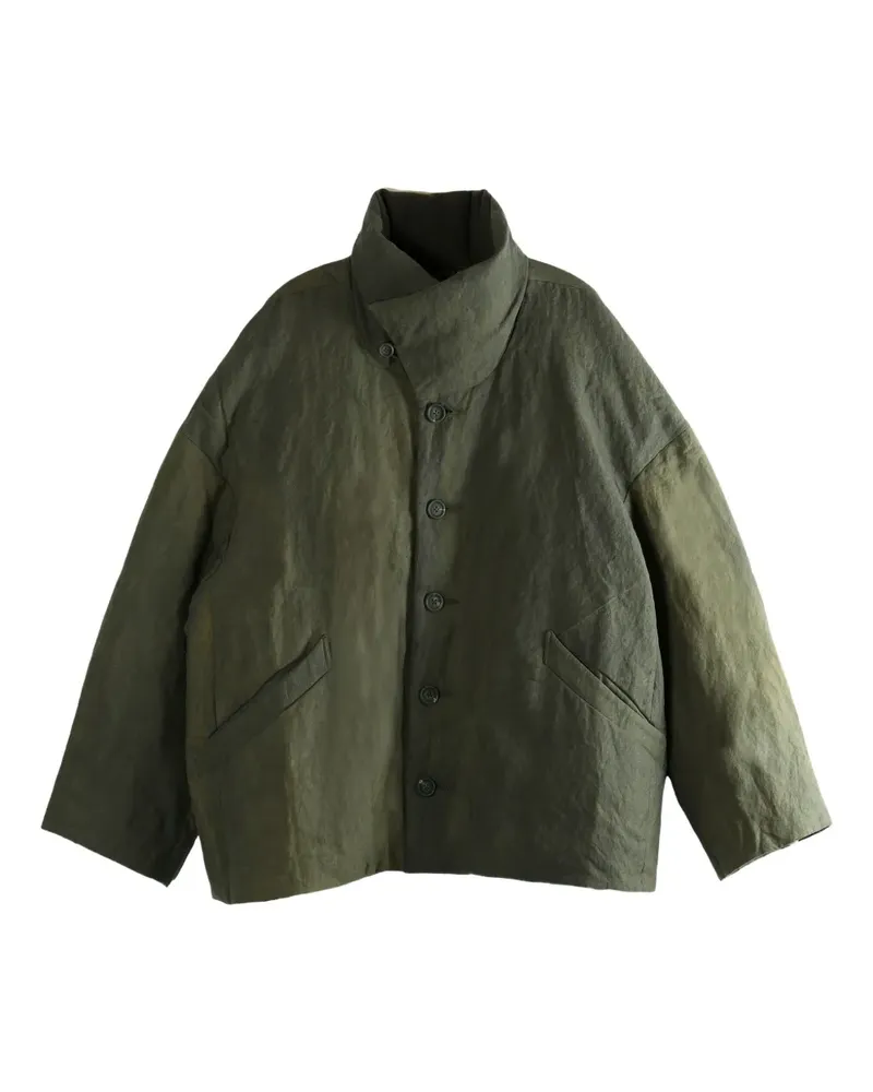 Ziggy Chen buttoned funnel-neck jacket - Grün Grün