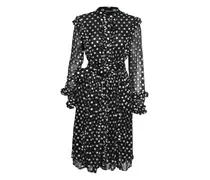 Pre-owned Chiffonkleid mit Polka Dots - Blau