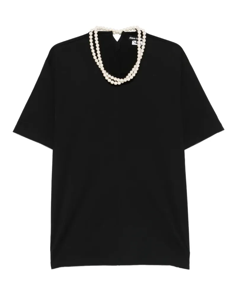 Junya Watanabe T-Shirts mit Kunstperlen - Schwarz Schwarz