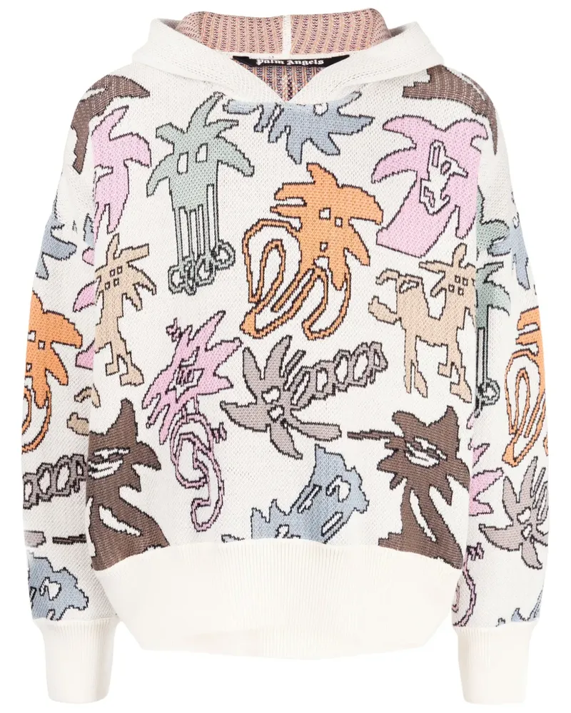 Palm Angels Gestrickter Palmity Hoodie - Mehrfarbig Mehrfarbig