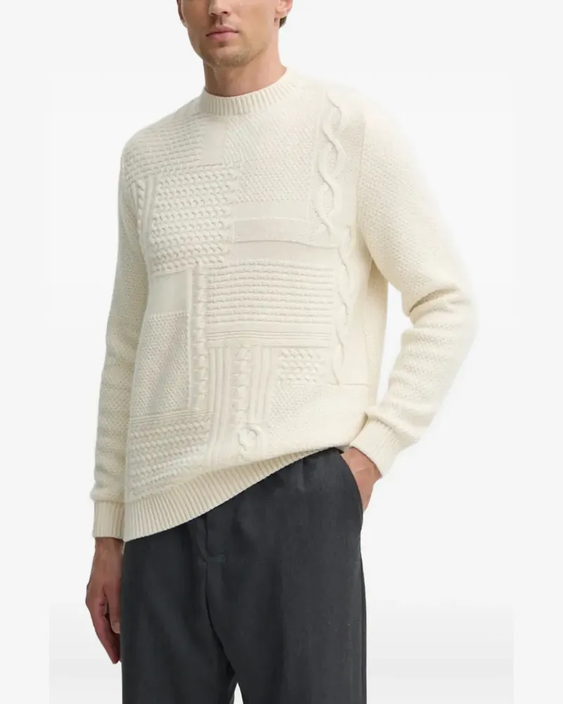 Barbour Casey Pullover mit Zopfmuster - Weiß Weiß