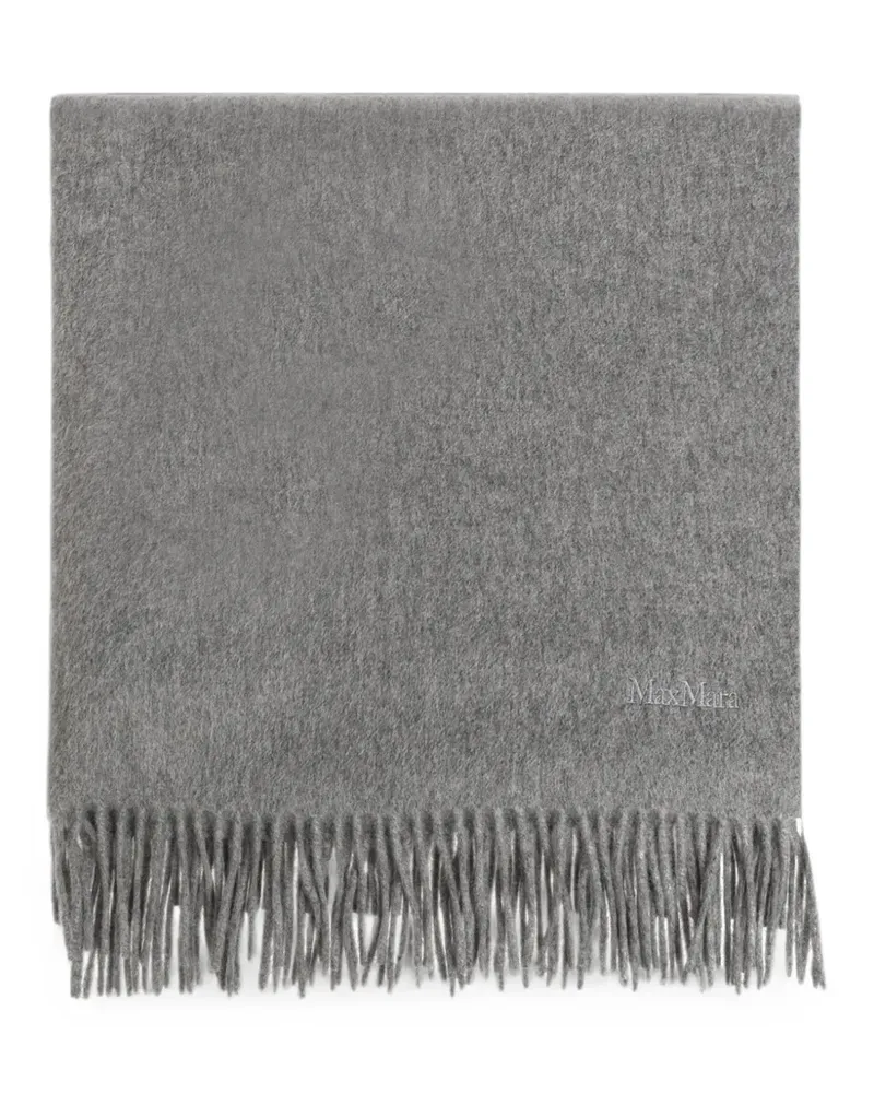 Max Mara fringed cashmere scarf - Grau Grau