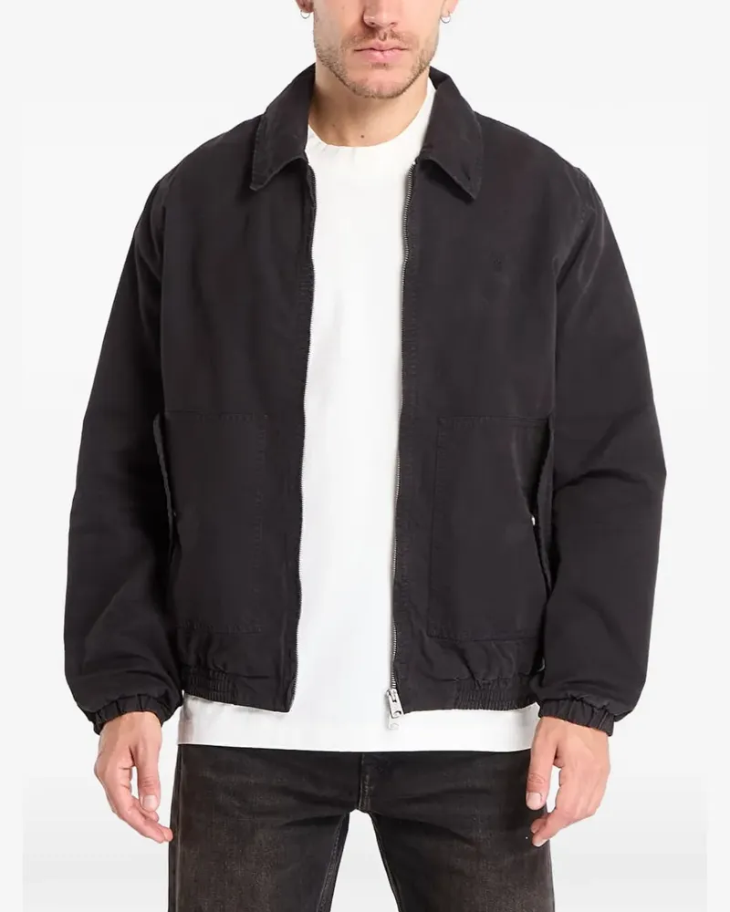AllSaints Holman Ramskull zip-up elasticated-hem jacket - Schwarz Schwarz
