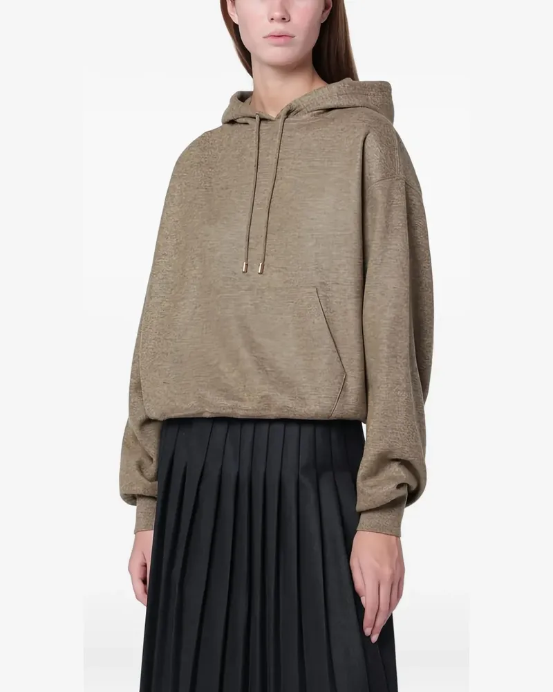 Loro Piana Melierter Hoodie - Braun Braun