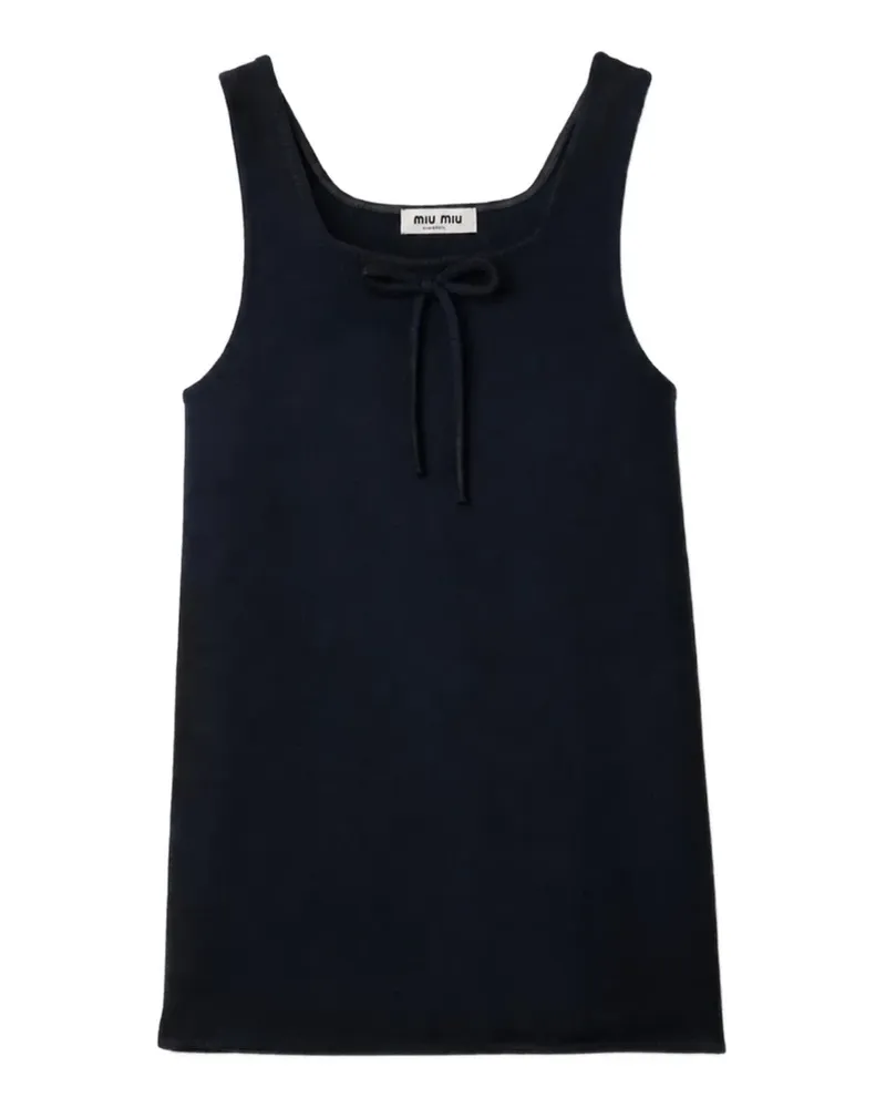 Miu Miu Gewachstes Wollkleid - Schwarz Schwarz