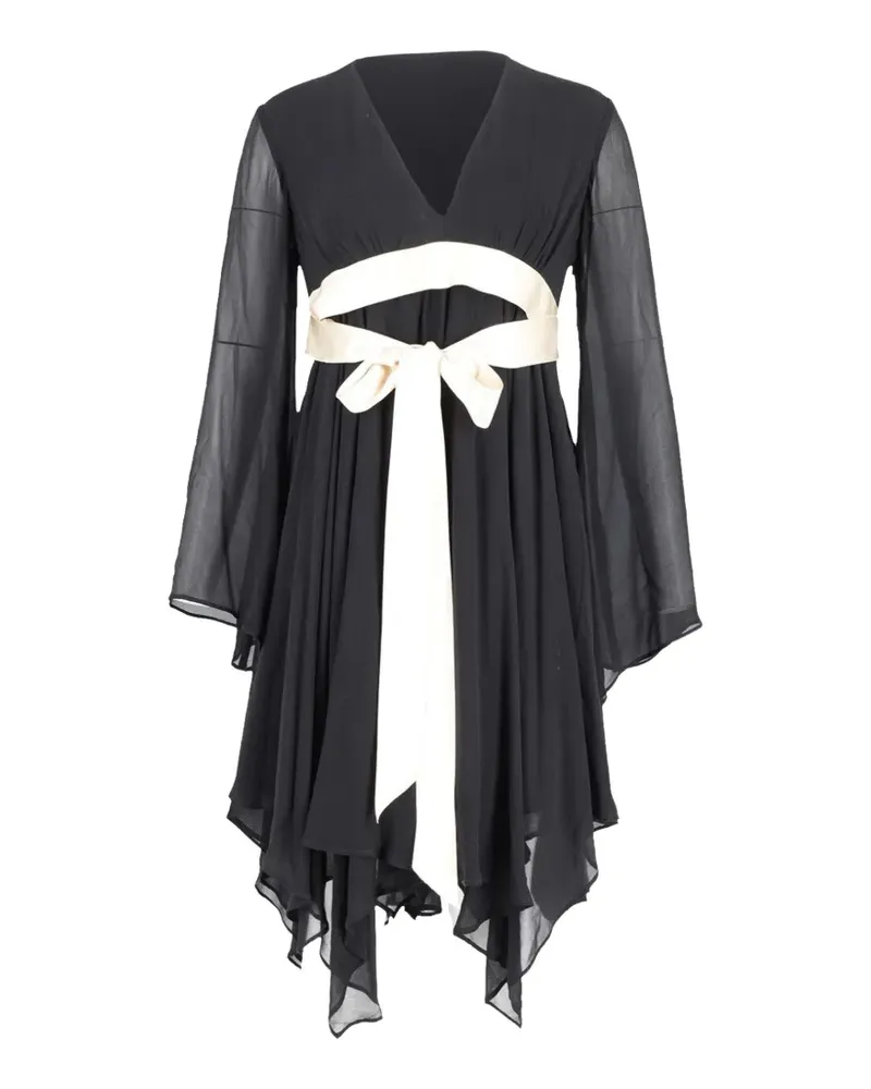 Michael Kors belted asymmetric dress - Schwarz Schwarz