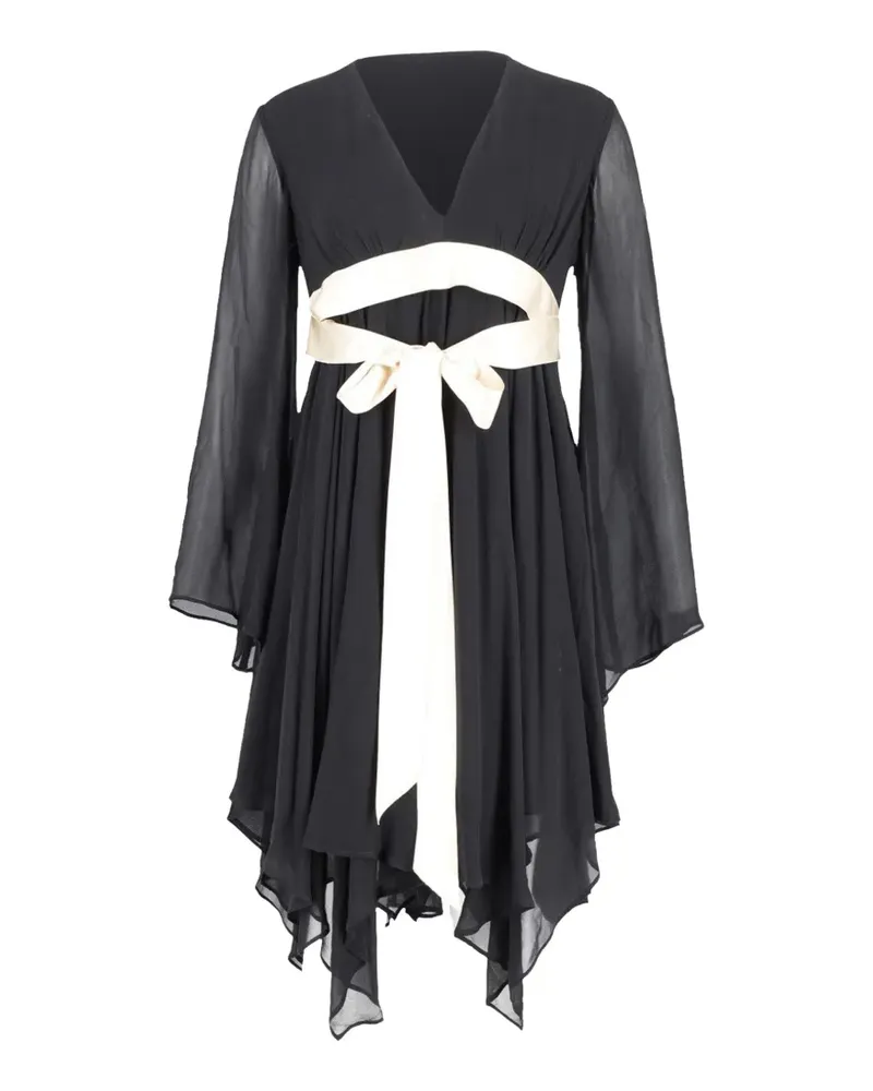 Michael Kors belted asymmetric dress - Schwarz Schwarz