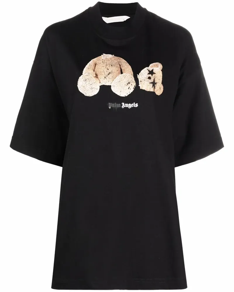 Palm Angels T-Shirt mit Bären-Motiv - 1060 BLACK BROWN 1060