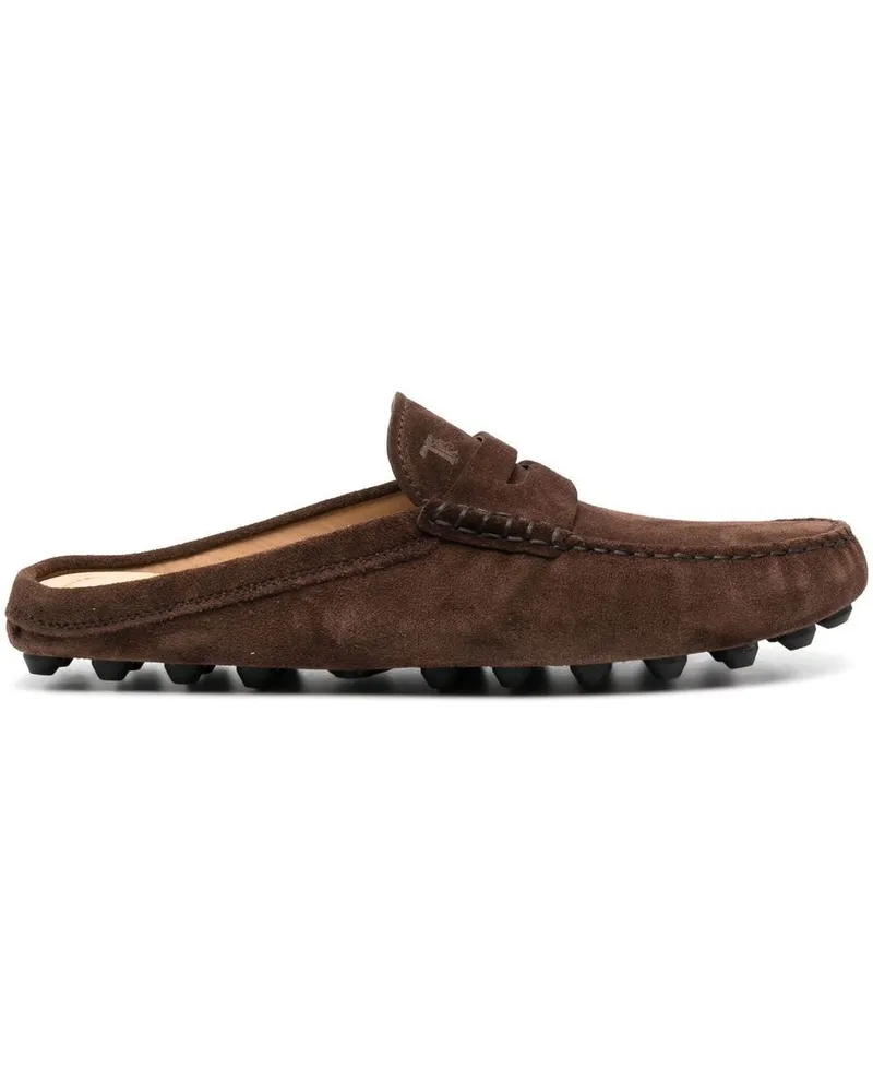 TOD'S Gommino Bubble Mules aus Wildleder - Braun Braun
