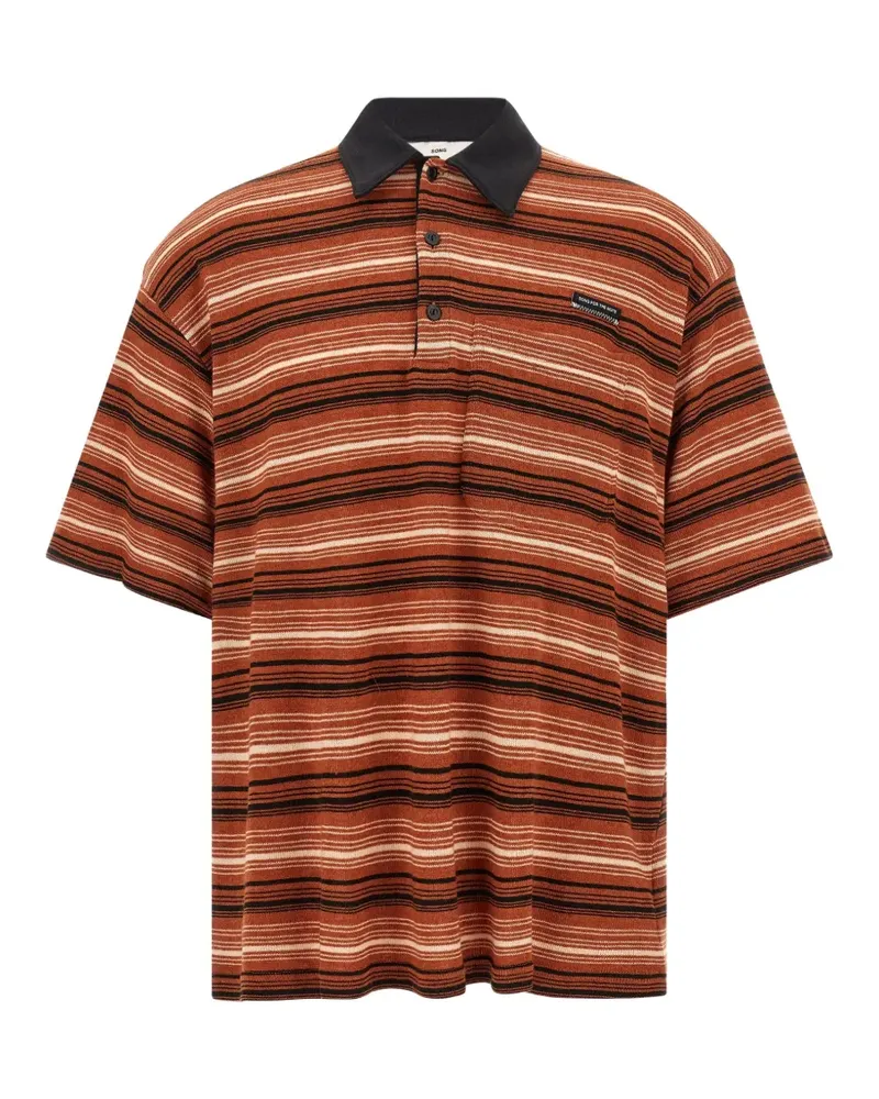 Song For The Mute Gym striped polo shirt - Braun Braun