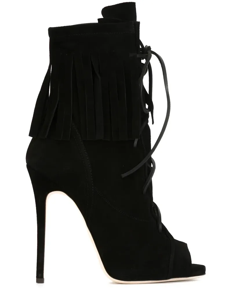 Giuseppe Zanotti Stiefel mit Fransen - Schwarz Schwarz