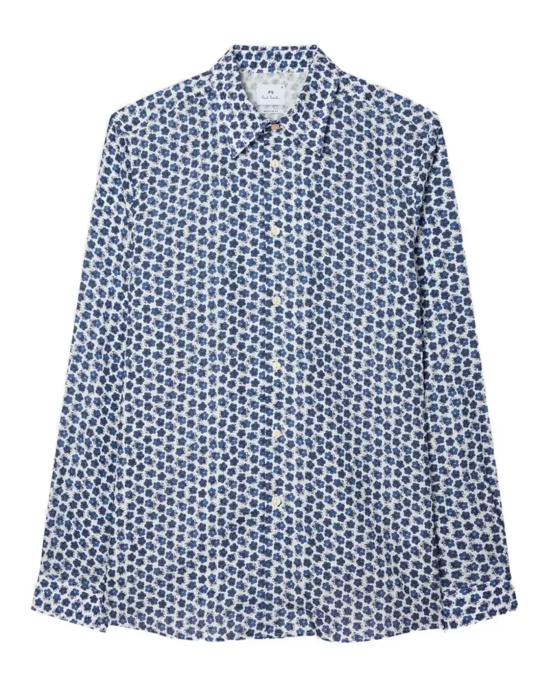 Paul Smith Hemd mit Zine Floral-Print - Weiß Weiß