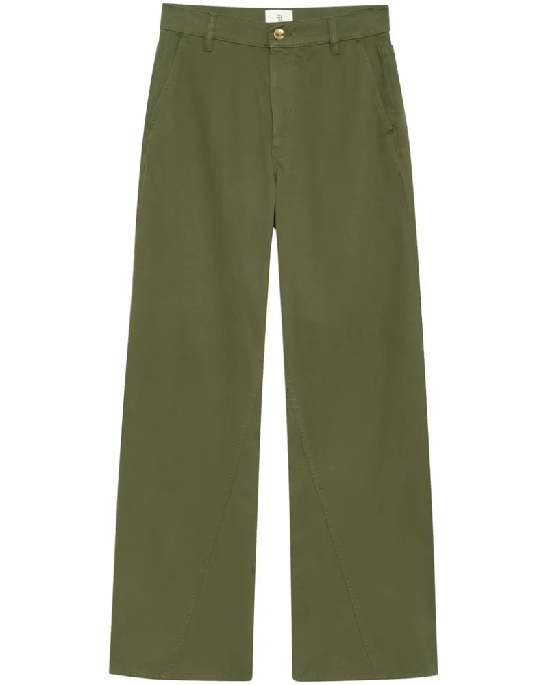 Anine Bing Briley Twill-Hose - Grün Grün