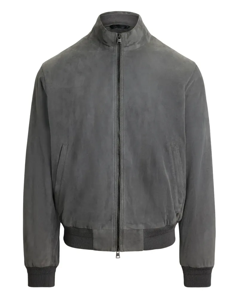 Ralph Lauren ribbed-hem bomber jacket - Grau Grau