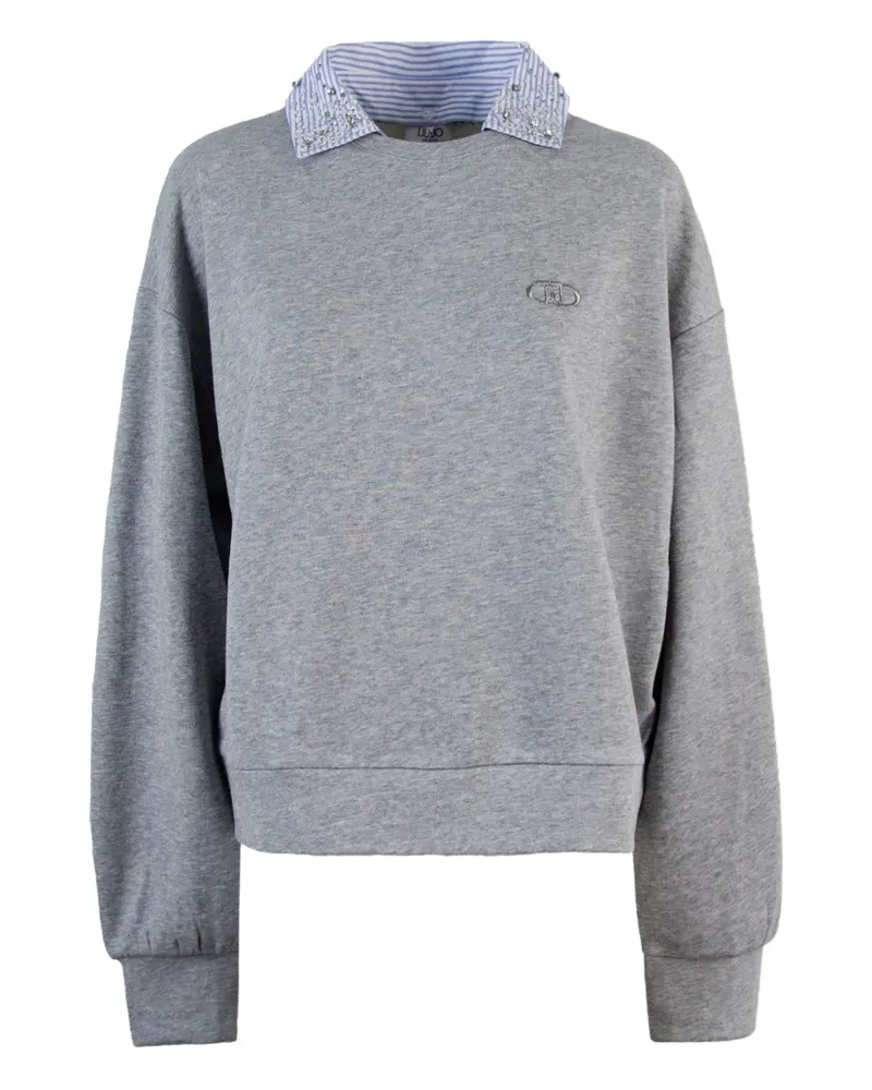Liu Jo Sweatshirt mit verziertem Kragen - Grau Grau