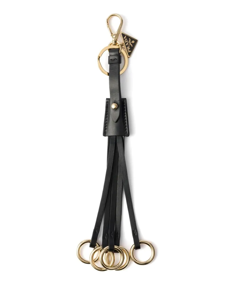 Prada Taschenanhänger mit Schlüsselanhänger - Schwarz Schwarz
