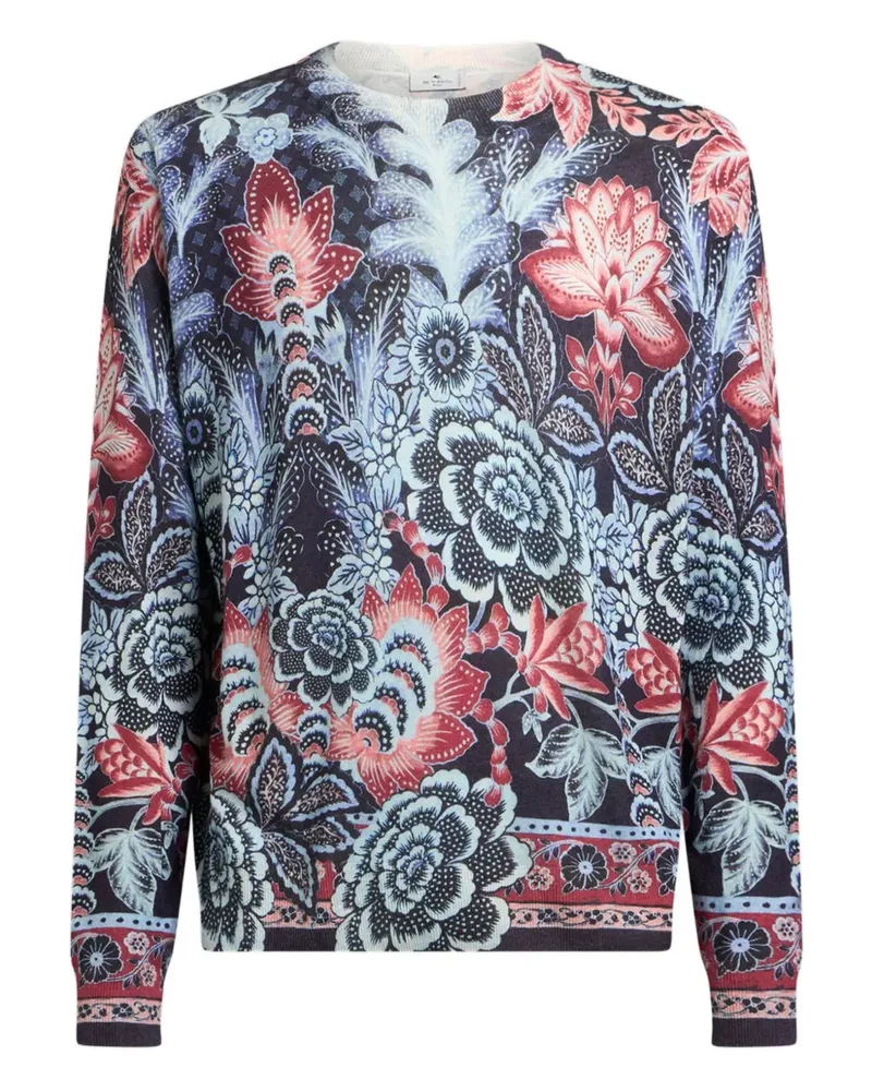 Etro Pullover mit Blumen-Print - Blau Blau