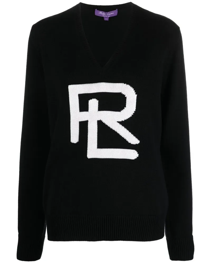 Ralph Lauren Pullover mit V-Ausschnitt - Schwarz Schwarz