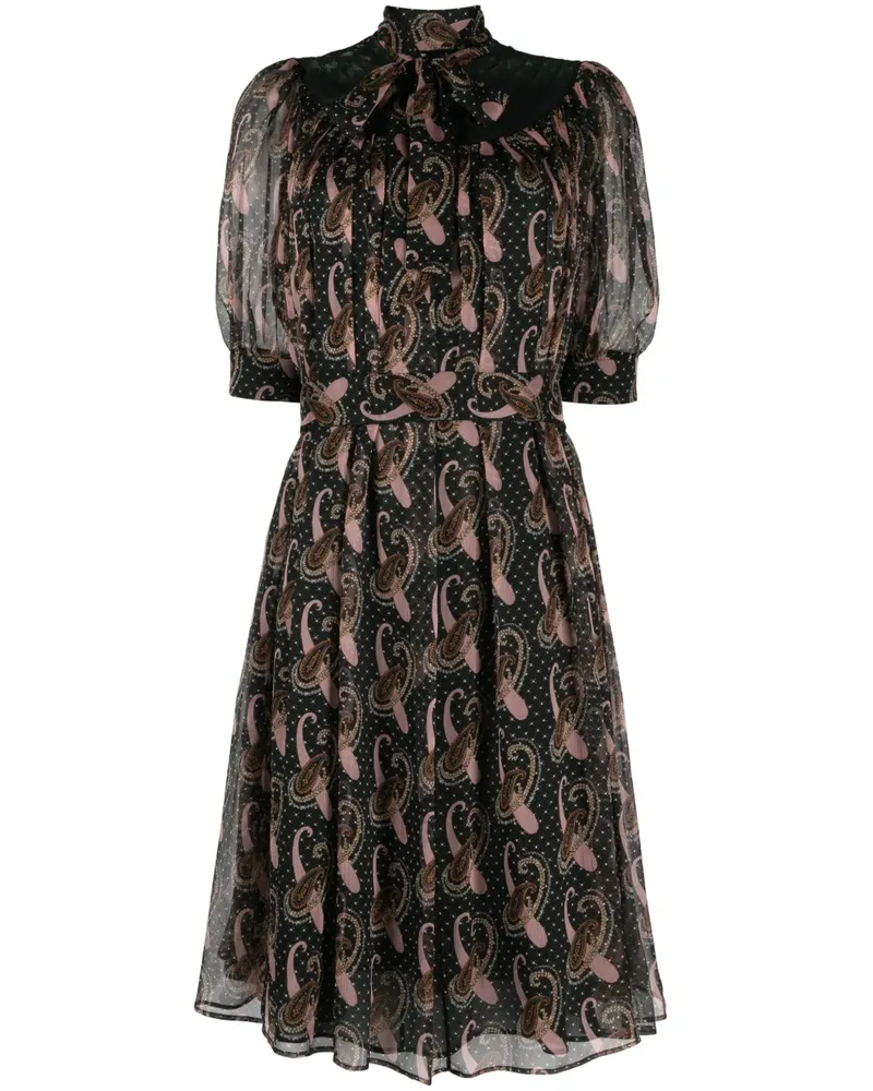 Etro Minikleid mit Paisley-Print - Schwarz Schwarz