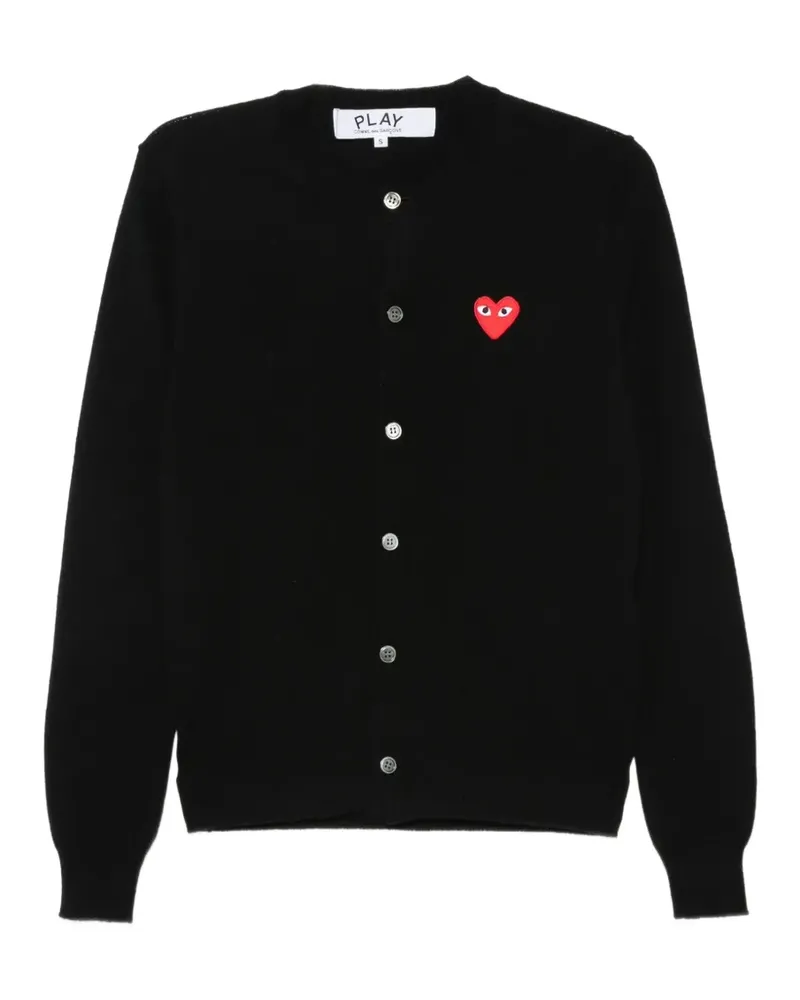 Comme des Garçons Cardigan mit Herz-Patch - Schwarz Schwarz