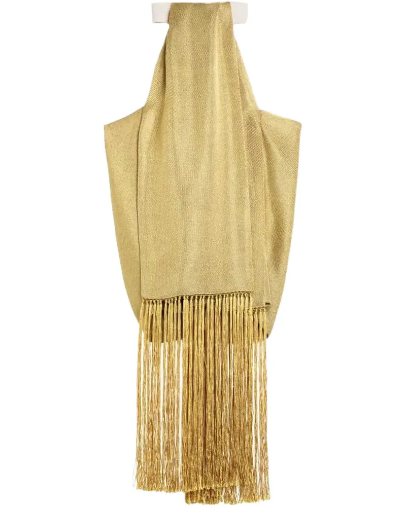 Zeus + Dione Top mit Fransen - Gold Gold