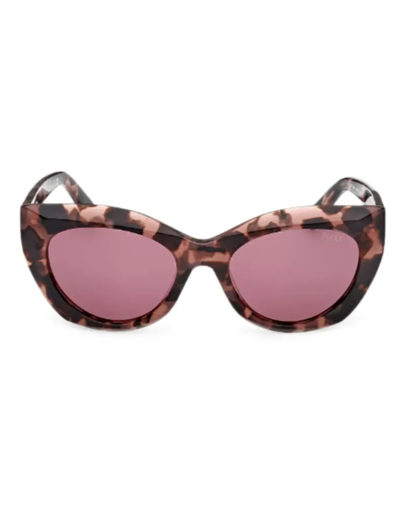 Emilio Pucci tortoiseshell-effect cat-eye sunglasses - Braun Braun