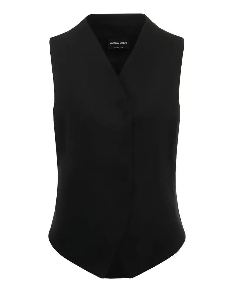 Giorgio Armani V-neck asymmetric waistcoat - Schwarz Schwarz