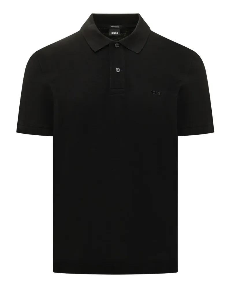 HUGO BOSS buttoned pallas t-shirt - Schwarz Schwarz