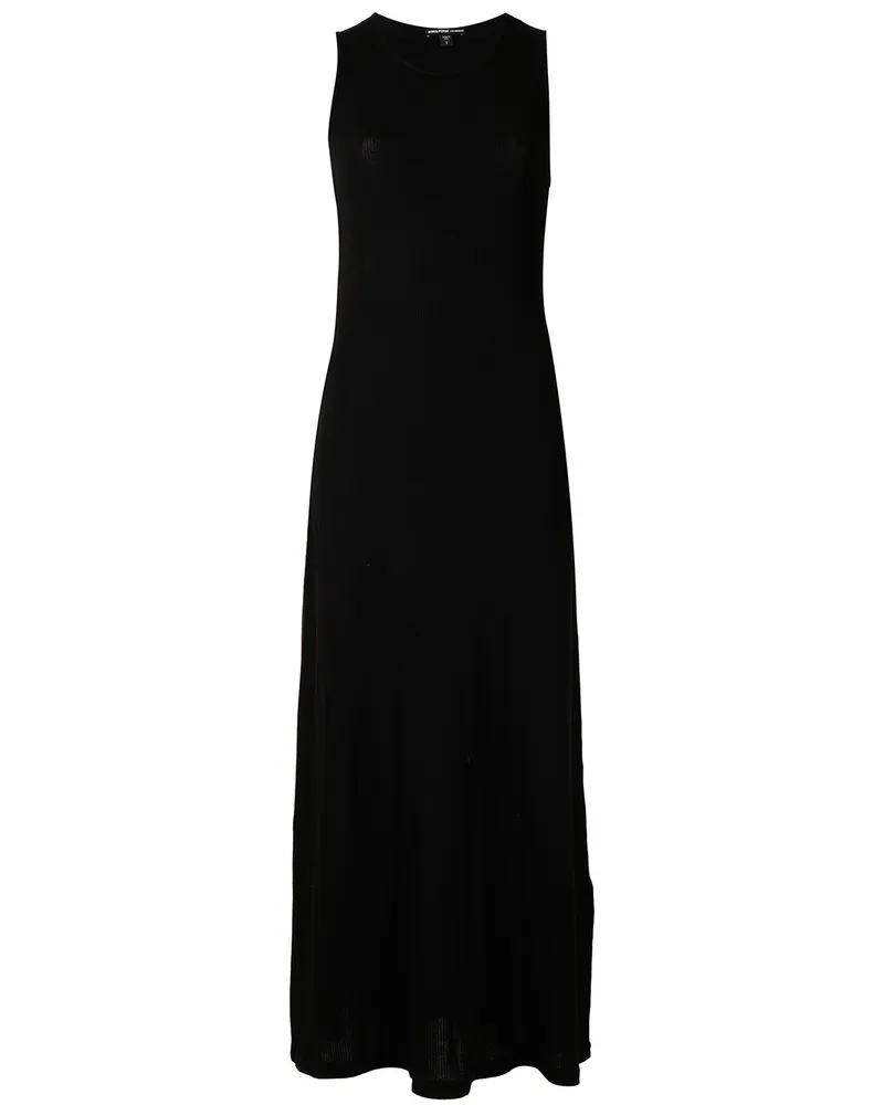James Perse Geripptes Trägerkleid - Schwarz Schwarz