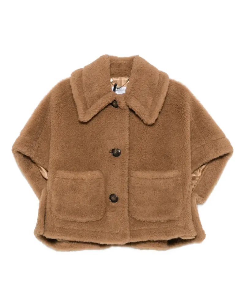 Max Mara Teddy Bear Cape-Jacke - Nude Nude