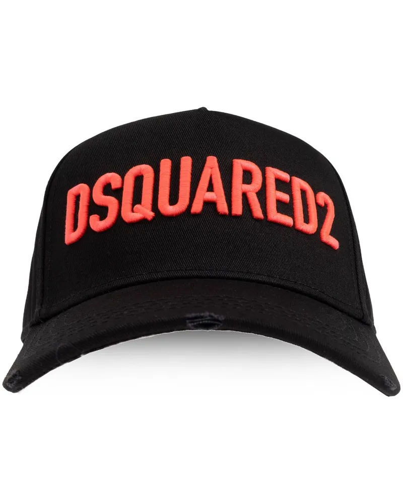 Dsquared2 Baseballkappe mit Logo-Patch - Schwarz Schwarz