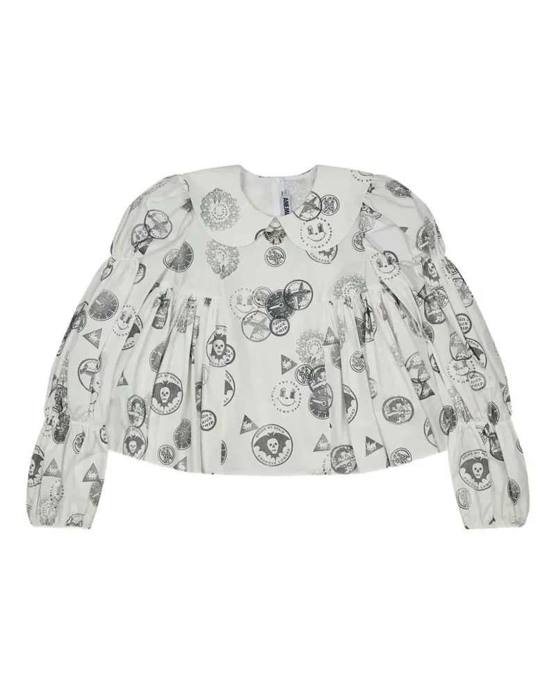 CHOPOVA LOWENA Willa Bluse mit Print - Weiß Weiß