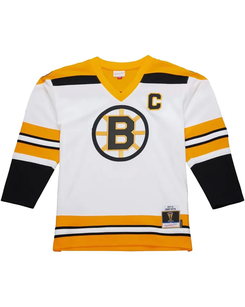 Mitchell & Ness NHL "Bruins 1973 Johnny Bucyk" Trikot - Weiß Weiß