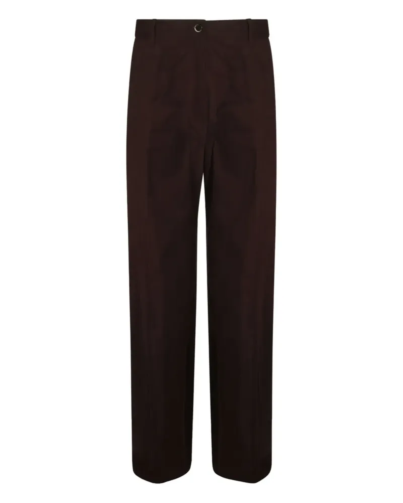 nine:inthe:morning pleated-front trousers - Braun Braun