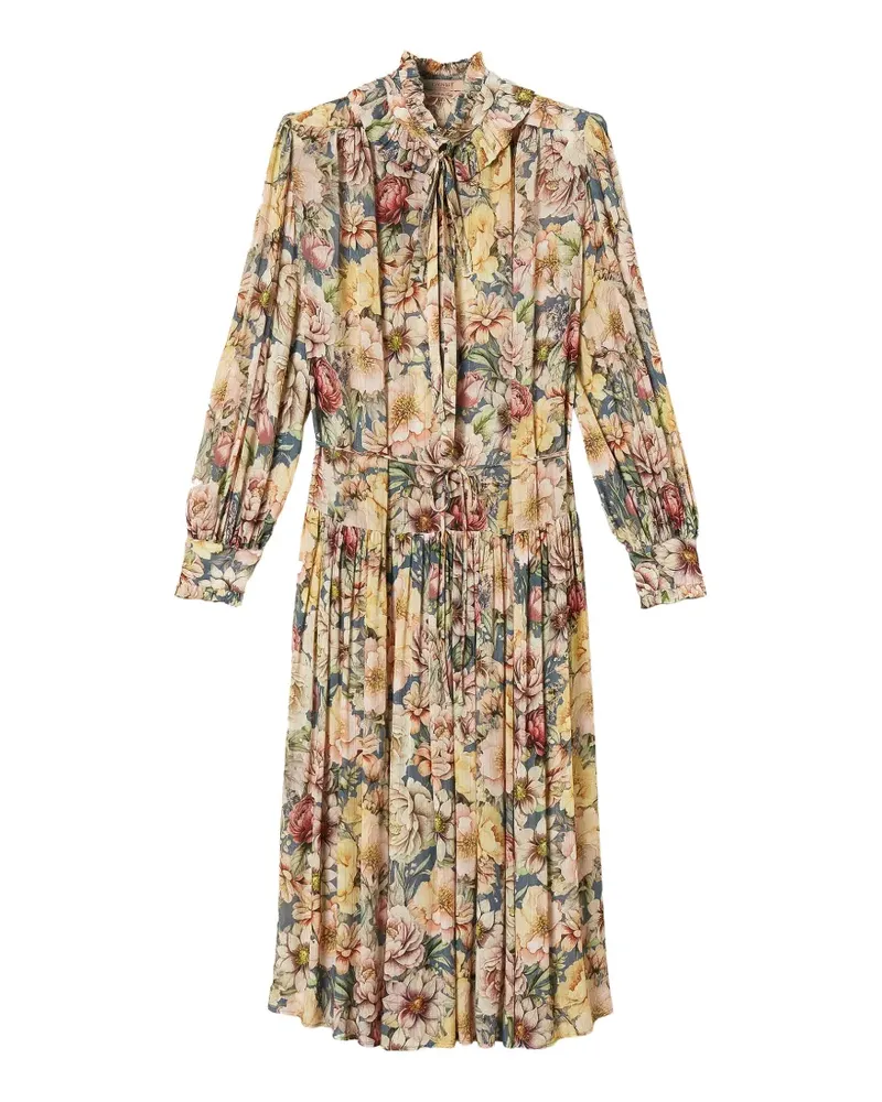 Twin-Set Langes Kleid mit Blumen - Nude Nude