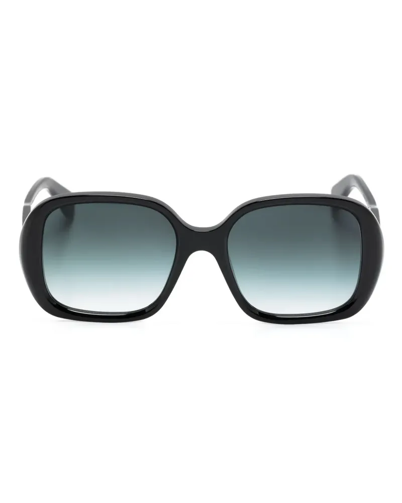 Chloé Sonnenbrille mit eckigem Gestell - Schwarz Schwarz
