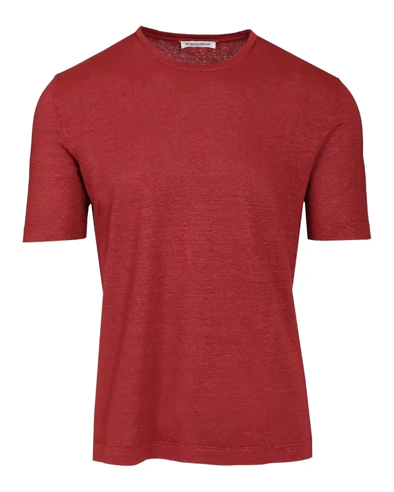 Al Duca D’Aosta 1902 T-Shirt aus Leinen - Rot Rot