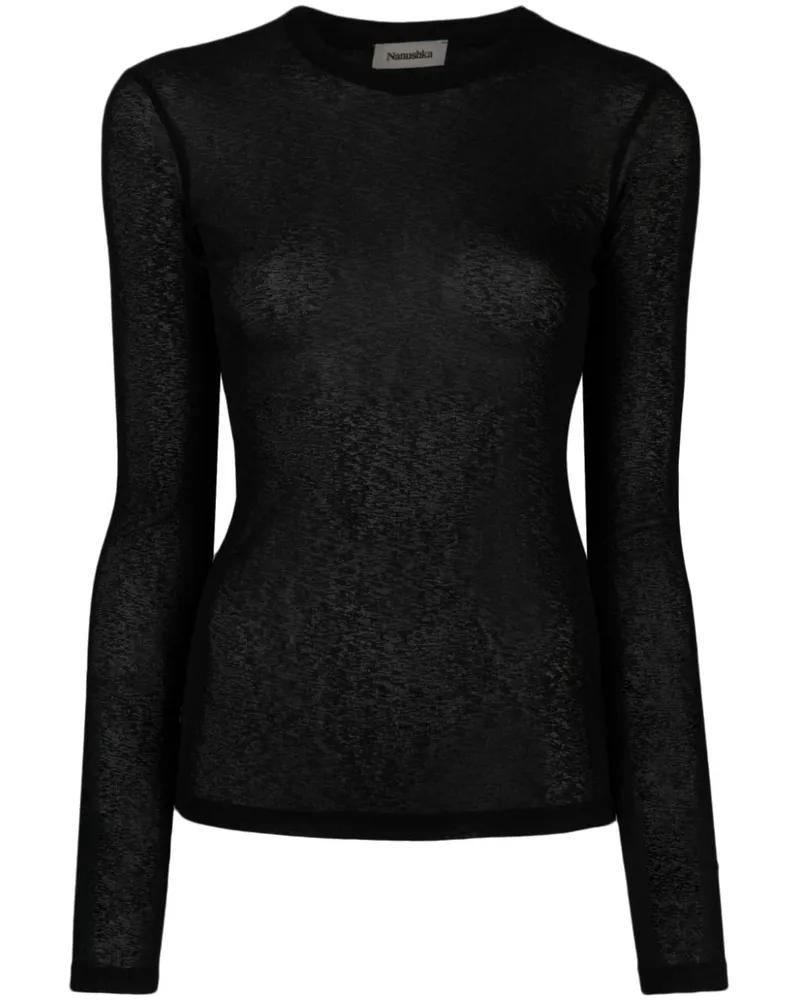 Nanushka Lyme Top - Schwarz Schwarz