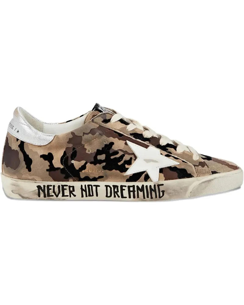 Golden Goose Superstar "Camo Flock Upper Leather Star" Sneakers - Braun Braun