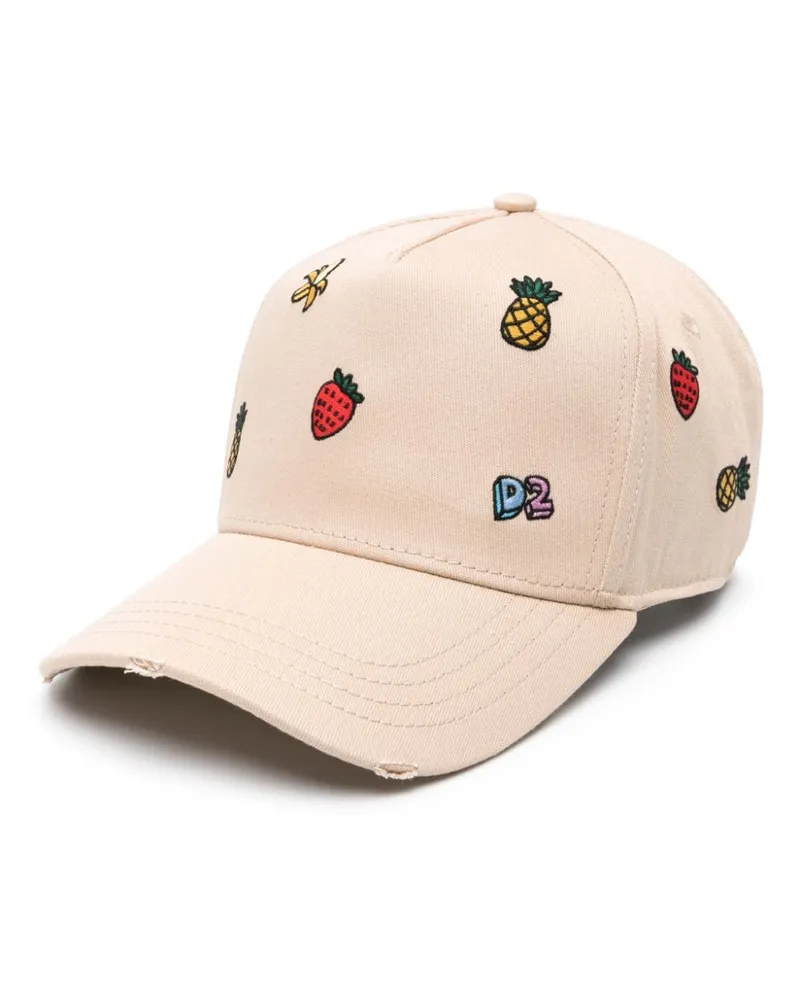 Dsquared2 Baseballkappe mit Stickerei - Nude Nude