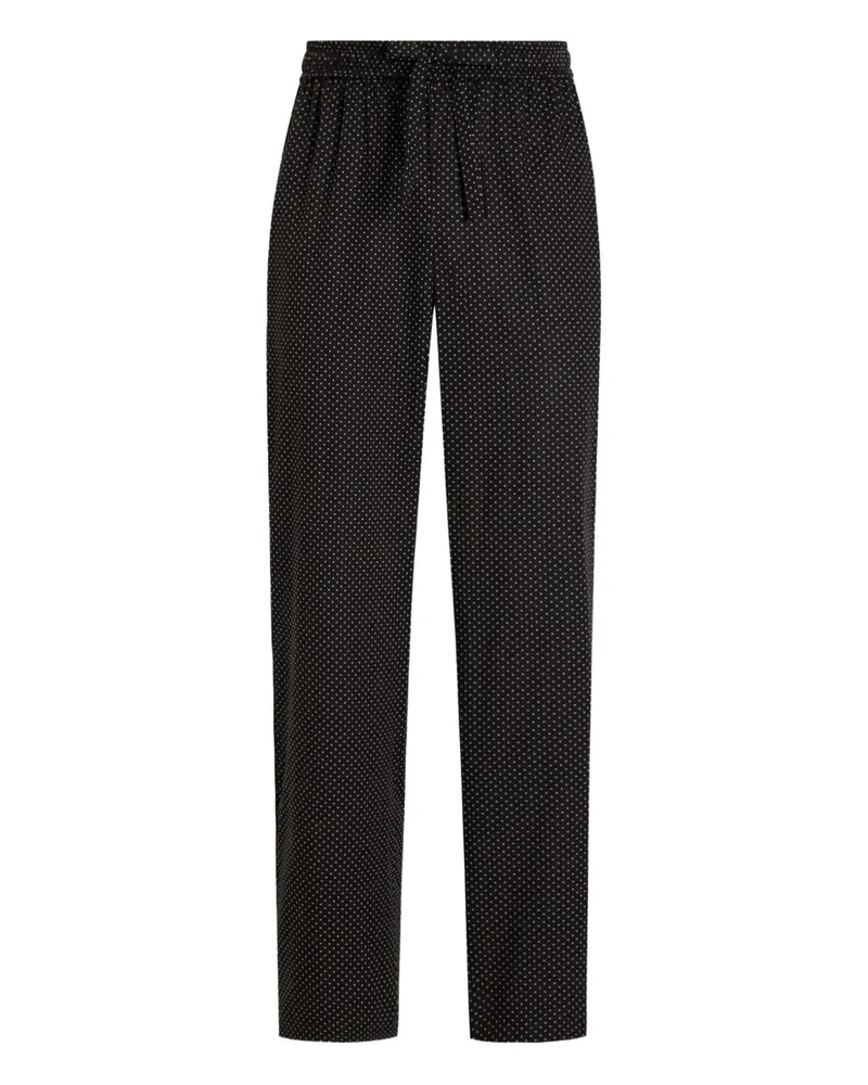 Dolce & Gabbana Hose mit Mikro-Punktemuster - Schwarz Schwarz