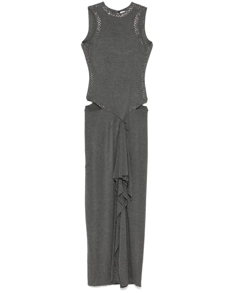ATTICO Drapiertes Midikleid - Grau Grau
