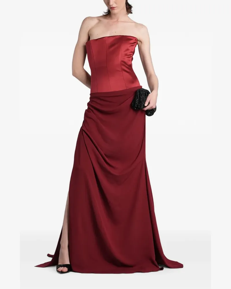 Alex Perry strapless draped maxi dress - Rot Rot