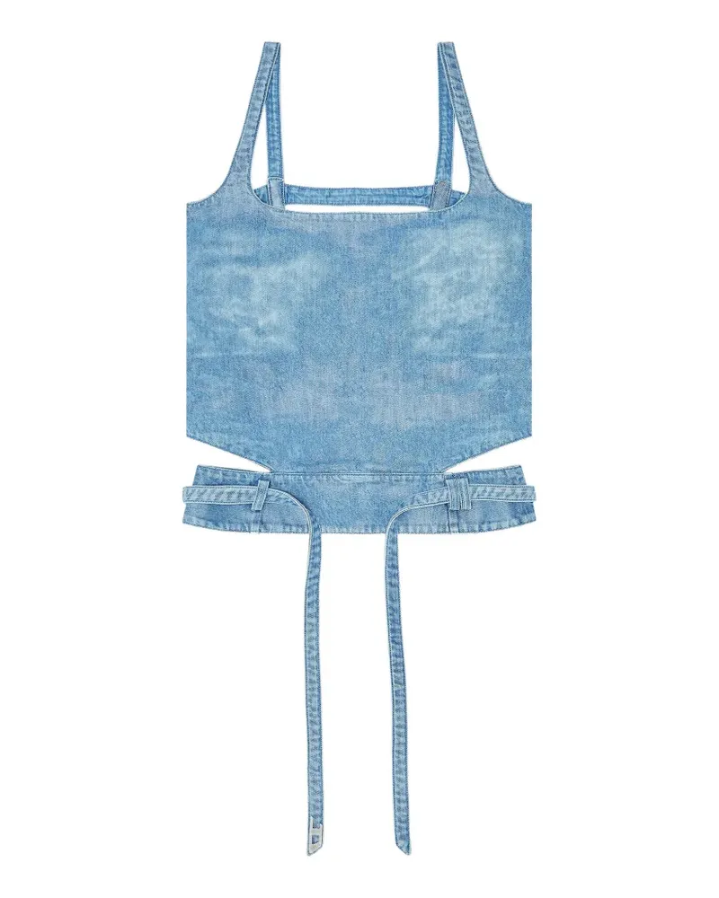 Diesel Top mit eckigem Ausschnitt - Blau Blau