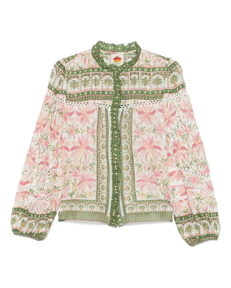 FARM Rio Hemd mit Blumen-Print - Rosa Rosa