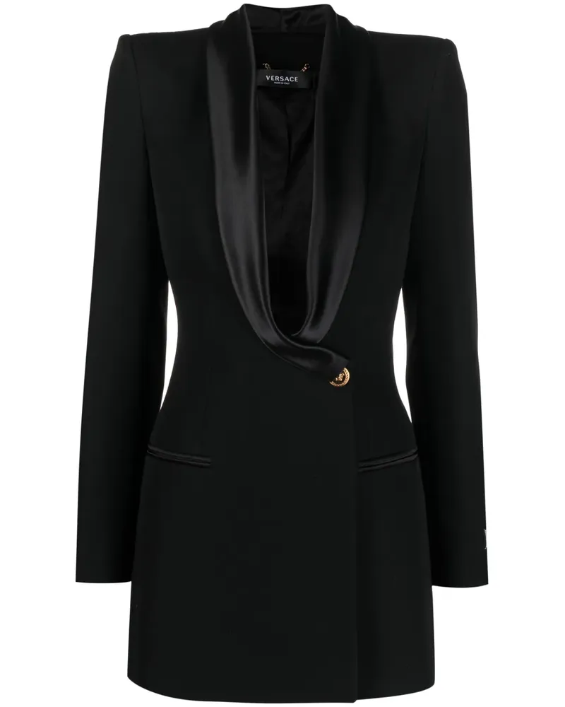 Versace Grain de Poudre Blazer - Schwarz Schwarz